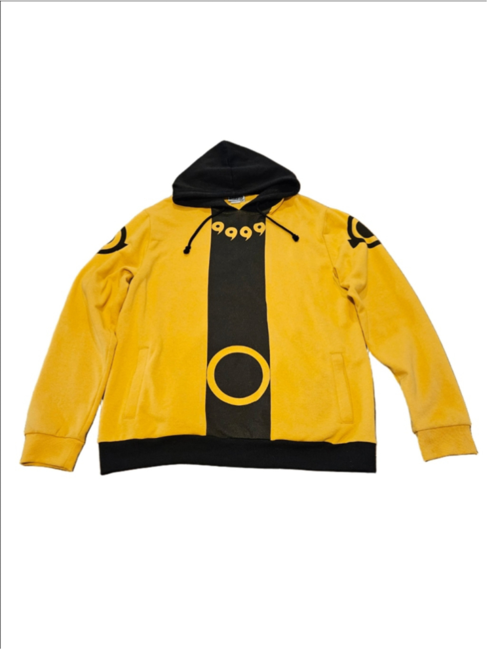 Men's Ripple Junction Naruto Shippuden Cosplay Hoodie Size L Yellow Black